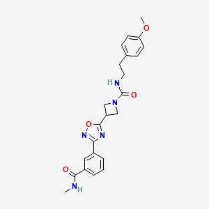 N-(4-methoxyphenethyl)-3-(3-(3-(methylcarbamoyl)phenyl)-1,2,4-oxadiazol-5-yl)azetidine-1-carboxamide