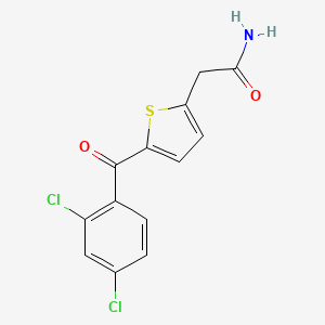 molecular formula C13H9Cl2NO2S B2374193 2-[5-(2,4-Dichlorobenzoyl)thiophen-2-yl]acetamide CAS No. 478260-93-4