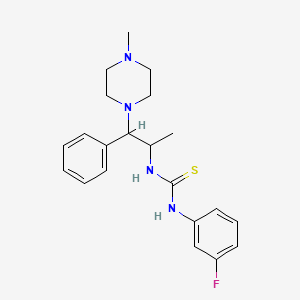 1-(3-Fluorophenyl)-3-(1-(4-methylpiperazin-1-yl)-1-phenylpropan-2-yl)thiourea