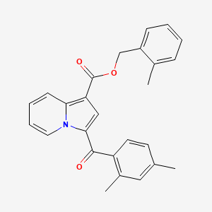 (2-Methylphenyl)methyl 3-(2,4-dimethylbenzoyl)indolizine-1-carboxylate