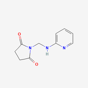 molecular formula C10H11N3O2 B2374226 1-[(Pyridin-2-ylamino)methyl]pyrrolidine-2,5-dione CAS No. 18932-40-6