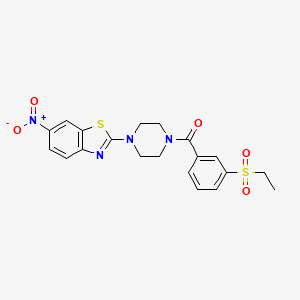 (3-(Ethylsulfonyl)phenyl)(4-(6-nitrobenzo[d]thiazol-2-yl)piperazin-1-yl)methanone