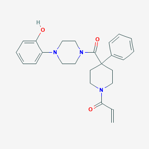1-[4-[4-(2-Hydroxyphenyl)piperazine-1-carbonyl]-4-phenylpiperidin-1-yl]prop-2-en-1-one