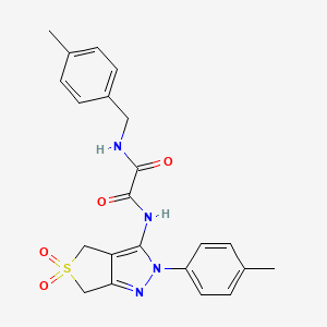 molecular formula C22H22N4O4S B2374271 N1-(5,5-二氧化-2-(对甲苯基)-4,6-二氢-2H-噻吩并[3,4-c]吡唑-3-基)-N2-(4-甲基苄基)草酰胺 CAS No. 899944-56-0