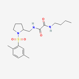 molecular formula C19H29N3O4S B2374278 N1-butyl-N2-((1-((2,5-dimethylphenyl)sulfonyl)pyrrolidin-2-yl)methyl)oxalamide CAS No. 896285-36-2