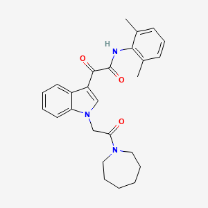 molecular formula C26H29N3O3 B2374290 2-(1-(2-(azepan-1-yl)-2-oxoethyl)-1H-indol-3-yl)-N-(2,6-dimethylphenyl)-2-oxoacetamide CAS No. 894003-78-2