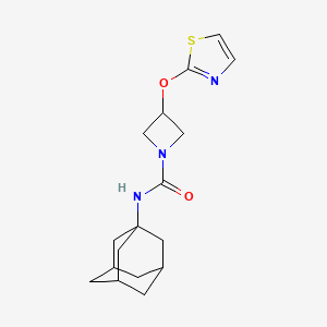 B2374298 N-((3s,5s,7s)-adamantan-1-yl)-3-(thiazol-2-yloxy)azetidine-1-carboxamide CAS No. 1797571-74-4