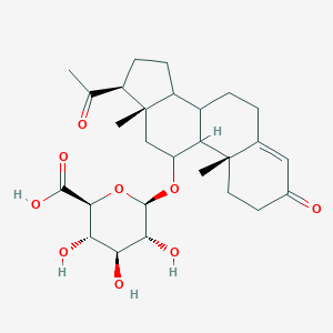 molecular formula C13H10N4O2 B237431 3,20-Dioxopregn-4-en-11-yl hexopyranosiduronic acid CAS No. 129238-72-8