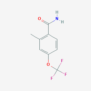 molecular formula C9H8F3NO2 B2374334 2-Methyl-4-(trifluoromethoxy)benzamide CAS No. 261951-90-0