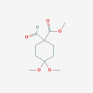 MEthyl 1-formyl-4,4-dimethoxycyclohexane-1-carboxylate