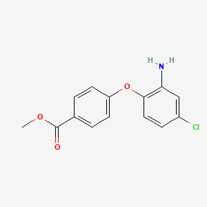 molecular formula C14H12ClNO3 B2374353 4-(2-氨基-4-氯苯氧基)苯甲酸甲酯 CAS No. 941116-96-7