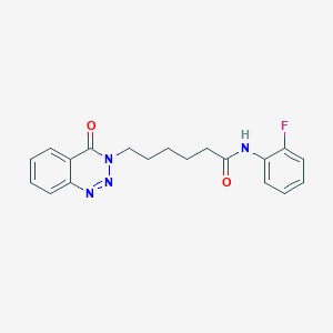 molecular formula C19H19FN4O2 B2374364 N-(2-fluorophenyl)-6-(4-oxo-1,2,3-benzotriazin-3-yl)hexanamide CAS No. 880811-20-1