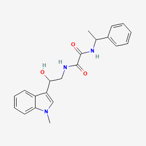 molecular formula C21H23N3O3 B2374366 N1-(2-羟基-2-(1-甲基-1H-吲哚-3-基)乙基)-N2-(1-苯乙基)草酰胺 CAS No. 1448052-47-8