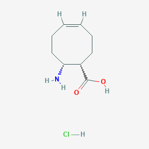 molecular formula C9H16ClNO2 B2374391 (1S,8R,z)-8-Amino-cyclooct-4-enecarboxylic acid hydrochloride CAS No. 795309-08-9