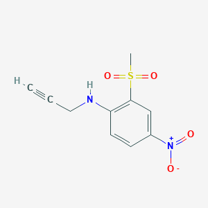 molecular formula C10H10N2O4S B2374410 2-methanesulfonyl-4-nitro-N-(prop-2-yn-1-yl)aniline CAS No. 1808384-21-5