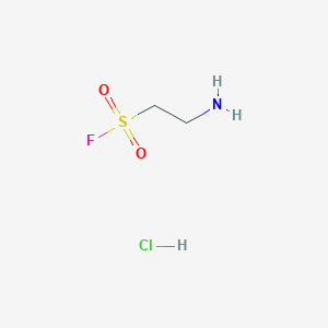 molecular formula C2H7ClFNO2S B2374420 2-Aminoethane-1-sulfonyl fluoride hydrochloride CAS No. 1169199-27-2