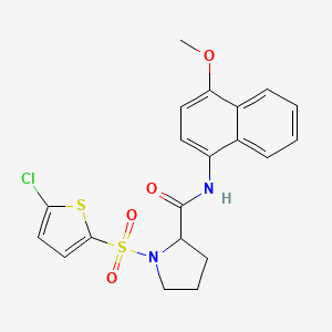 B2374425 1-((5-chlorothiophen-2-yl)sulfonyl)-N-(4-methoxynaphthalen-1-yl)pyrrolidine-2-carboxamide CAS No. 1098645-35-2