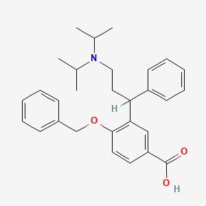 molecular formula C29H35NO3 B2374431 N,N-Diisopropyl[3-(2-benzyloxy-5-carboxyphenyl)-3-phenylpropyl]amine CAS No. 701906-29-8
