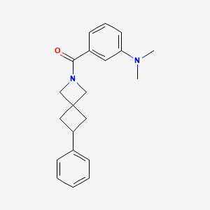 molecular formula C21H24N2O B2374476 [3-(Dimethylamino)phenyl]-(6-phenyl-2-azaspiro[3.3]heptan-2-yl)methanone CAS No. 2380063-49-8