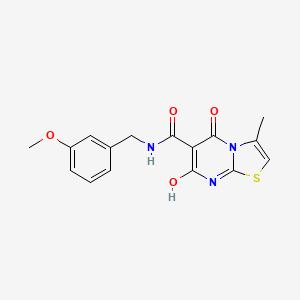 molecular formula C16H15N3O4S B2374496 7-羟基-N-(3-甲氧基苄基)-3-甲基-5-氧代-5H-噻唑并[3,2-a]嘧啶-6-甲酰胺 CAS No. 906159-11-3