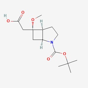 2-[(1S,5S,6R)-6-Methoxy-2-[(2-methylpropan-2-yl)oxycarbonyl]-2-azabicyclo[3.2.0]heptan-6-yl]acetic acid