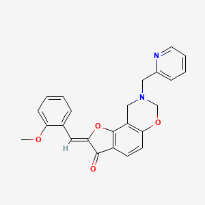 (Z)-2-(2-methoxybenzylidene)-8-(pyridin-2-ylmethyl)-8,9-dihydro-2H-benzofuro[7,6-e][1,3]oxazin-3(7H)-one