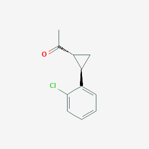 molecular formula C11H11ClO B2374514 1-[(1R,2R)-2-(2-chlorophenyl)cyclopropyl]ethanone CAS No. 2287247-81-6