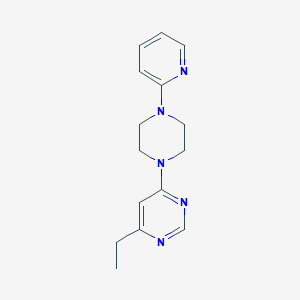 molecular formula C15H19N5 B2374519 4-Ethyl-6-(4-(pyridin-2-yl)piperazin-1-yl)pyrimidine CAS No. 2034353-80-3
