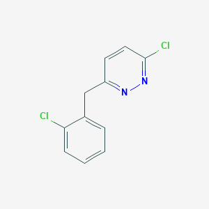 molecular formula C11H8Cl2N2 B2374521 3-Chloro-6-[(2-chlorophenyl)methyl]pyridazine CAS No. 339008-53-6