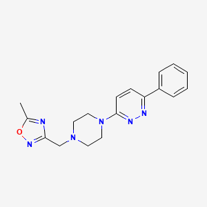 3-{4-[(5-Methyl-1,2,4-oxadiazol-3-yl)methyl]piperazin-1-yl}-6-phenylpyridazine