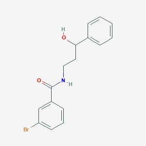 3-bromo-N-(3-hydroxy-3-phenylpropyl)benzamide