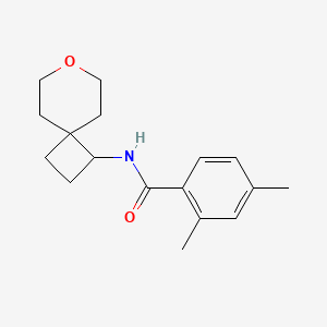 molecular formula C17H23NO2 B2374564 2,4-dimethyl-N-(7-oxaspiro[3.5]nonan-1-yl)benzamide CAS No. 2175978-78-4
