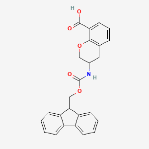 molecular formula C25H21NO5 B2374566 3-(9H-Fluoren-9-ylmethoxycarbonylamino)-3,4-dihydro-2H-chromene-8-carboxylic acid CAS No. 2230802-56-7