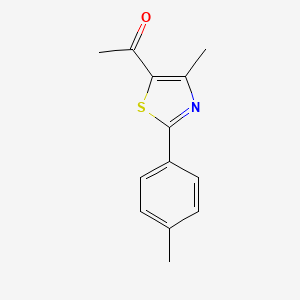 molecular formula C13H13NOS B2374573 1-[4-甲基-2-(4-甲基苯基)-1,3-噻唑-5-基]乙烷-1-酮 CAS No. 54001-03-5