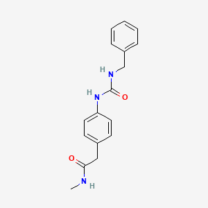 molecular formula C17H19N3O2 B2374582 2-(4-(3-benzylureido)phenyl)-N-methylacetamide CAS No. 1207040-85-4