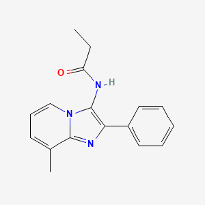 molecular formula C17H17N3O B2374591 N-(8-methyl-2-phenylimidazo[1,2-a]pyridin-3-yl)propanamide CAS No. 537020-60-3