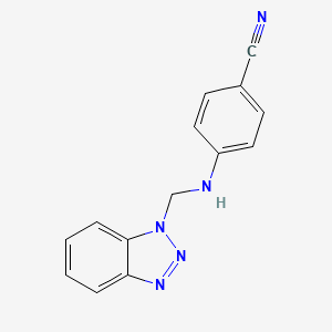 molecular formula C14H11N5 B2374626 4-[(1H-1,2,3-苯并三唑-1-基甲基)氨基]苯甲腈 CAS No. 158719-42-7