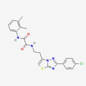 molecular formula C22H20ClN5O2S B2374635 N1-(2-(2-(4-chlorophenyl)thiazolo[3,2-b][1,2,4]triazol-6-yl)ethyl)-N2-(2,3-dimethylphenyl)oxalamide CAS No. 894037-13-9