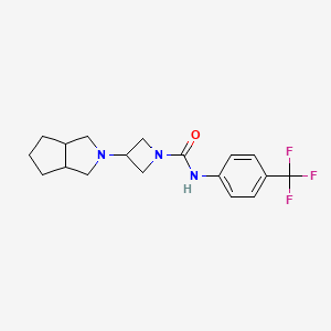 3-(3,3a,4,5,6,6a-Hexahydro-1H-cyclopenta[c]pyrrol-2-yl)-N-[4-(trifluoromethyl)phenyl]azetidine-1-carboxamide