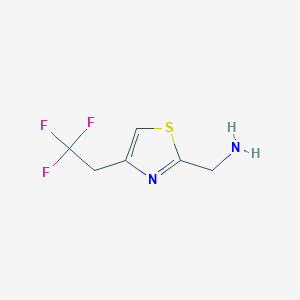 (4-(2,2,2-Trifluoroethyl)thiazol-2-yl)methanamine