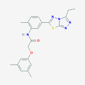 2-(3,5-dimethylphenoxy)-N-[5-(3-ethyl[1,2,4]triazolo[3,4-b][1,3,4]thiadiazol-6-yl)-2-methylphenyl]acetamide