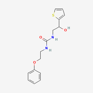 molecular formula C15H18N2O3S B2374698 1-(2-Hydroxy-2-(thiophen-2-yl)ethyl)-3-(2-phenoxyethyl)urea CAS No. 1396635-16-7
