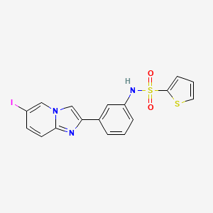 molecular formula C17H12IN3O2S2 B2374703 N-(3-{6-ヨードイミダゾ[1,2-a]ピリジン-2-イル}フェニル)チオフェン-2-スルホンアミド CAS No. 685107-89-5