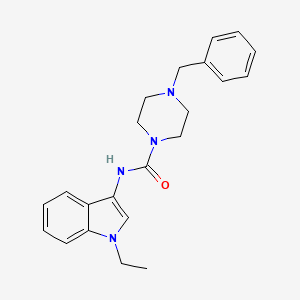molecular formula C22H26N4O B2374709 4-benzyl-N-(1-ethyl-1H-indol-3-yl)piperazine-1-carboxamide CAS No. 941908-28-7
