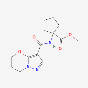 methyl 1-(6,7-dihydro-5H-pyrazolo[5,1-b][1,3]oxazine-3-carboxamido)cyclopentanecarboxylate