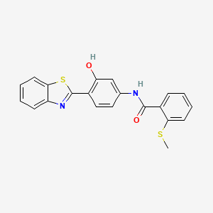 molecular formula C21H16N2O2S2 B2374721 N-(4-(苯并[d]噻唑-2-基)-3-羟基苯基)-2-(甲硫基)苯甲酰胺 CAS No. 896344-62-0