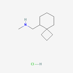 molecular formula C11H22ClN B2374728 N-甲基-1-螺[3.5]壬-9-基甲胺；盐酸盐 CAS No. 2248348-64-1
