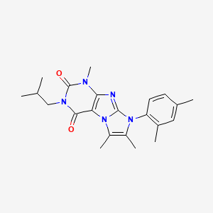 molecular formula C22H27N5O2 B2374754 6-(2,4-Dimethylphenyl)-4,7,8-trimethyl-2-(2-methylpropyl)purino[7,8-a]imidazole-1,3-dione CAS No. 899987-78-1