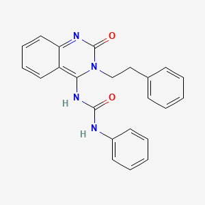 molecular formula C23H20N4O2 B2374755 (Z)-1-(2-oxo-3-phenethyl-2,3-dihydroquinazolin-4(1H)-ylidene)-3-phenylurea CAS No. 941941-80-6