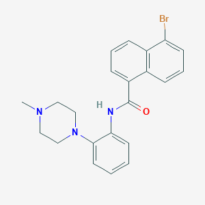 molecular formula C22H22BrN3O B237481 5-bromo-N-[2-(4-methylpiperazin-1-yl)phenyl]naphthalene-1-carboxamide 
